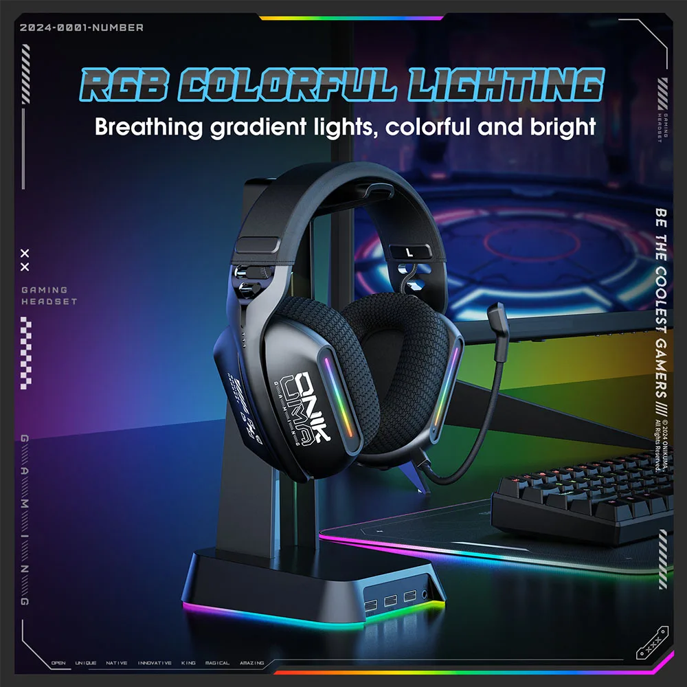 ONIKUMA Wireless Gaming Headset: Tri-Mode Connectivity - Image 2