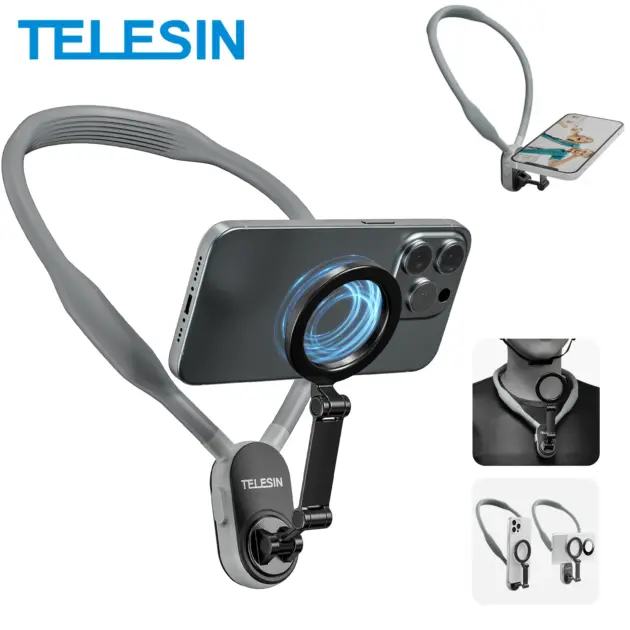 TELESIN Magnetic Quick Release Neck Phone Mount for iPhone/Samsung