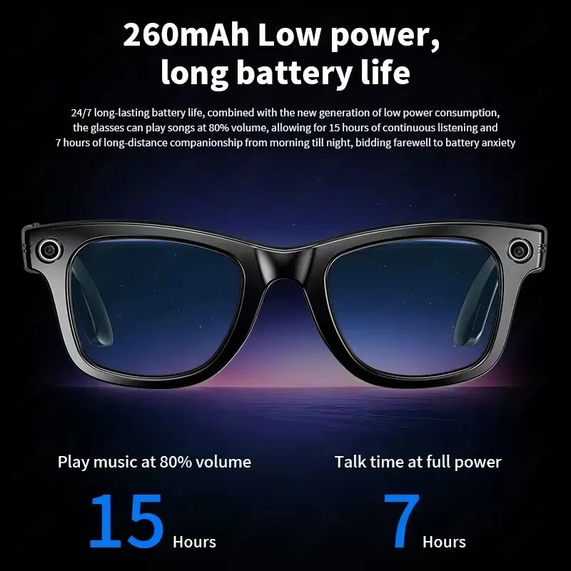 AI Smart Glasses with 8MP Camera & 100+ Language Translation - Image 5