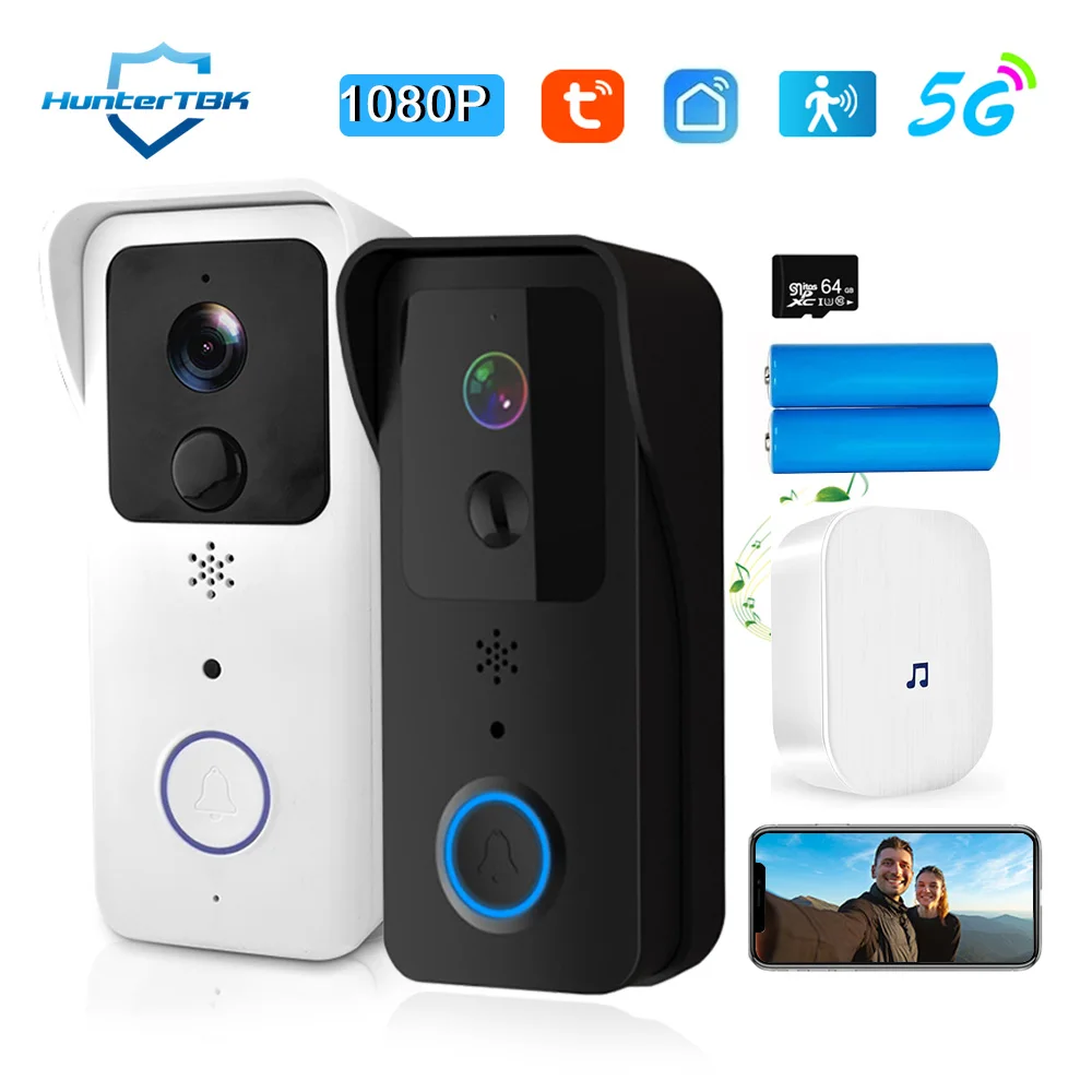 Smart WiFi Video Doorbell 1080P Tuya Dual Band Wireless