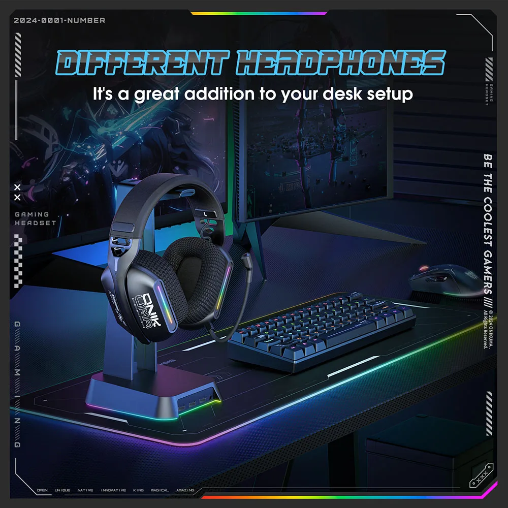 ONIKUMA Wireless Gaming Headset: Tri-Mode Connectivity - Image 4
