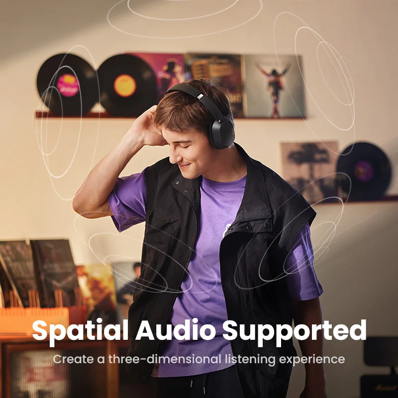 UGREEN Max5c Wireless Headphones: 43dB ANC, LDAC, 75H Playtime - Image 3