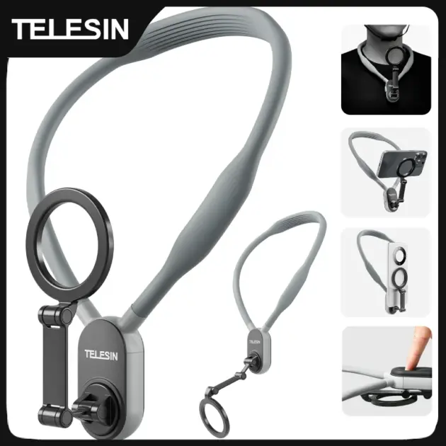 TELESIN Magnetic Neck Phone Mount Quick Release Holder