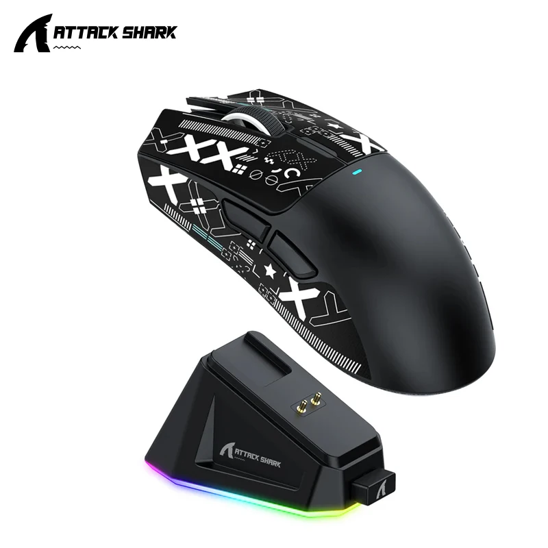 Attack Shark X11 Wireless Gaming Mouse 1K Hz PAW3311 RGB Dock