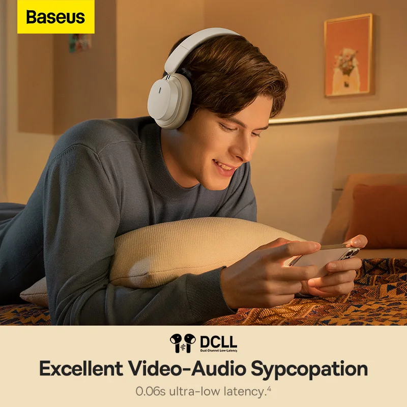 Baseus Wireless Headphones 3D Spatial Audio 70H Playtime - Image 5