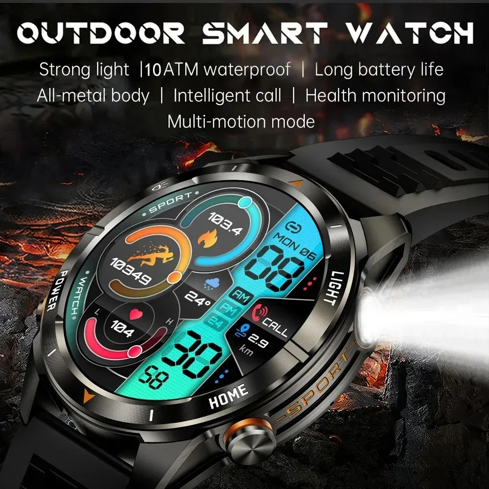 Outdoor Sport Smart Watch AMOLED 10ATM Waterproof Bluetooth Call - Image 4