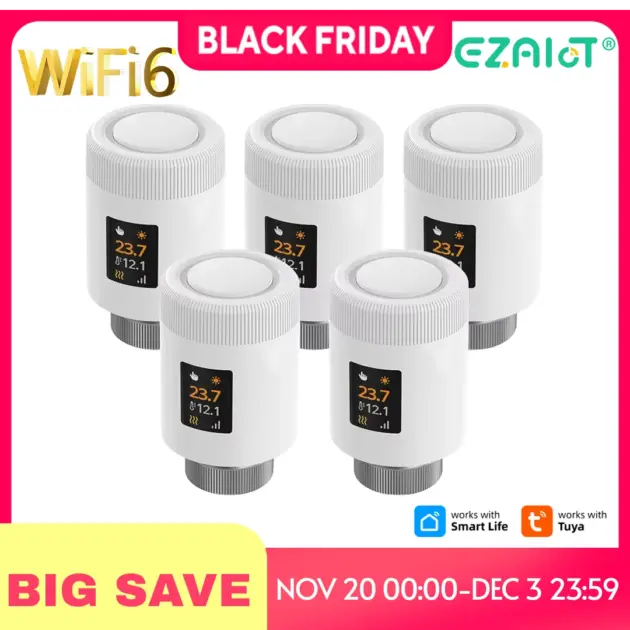 WiFi 6 Smart TRV Thermostatic Radiator Valve Controller