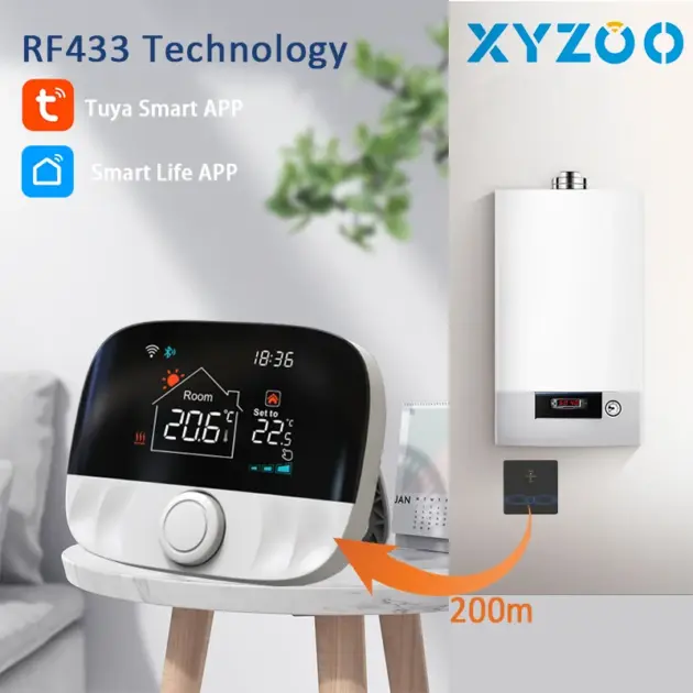 Smart WiFi Thermostat for Floor Heating Gas Boiler Control