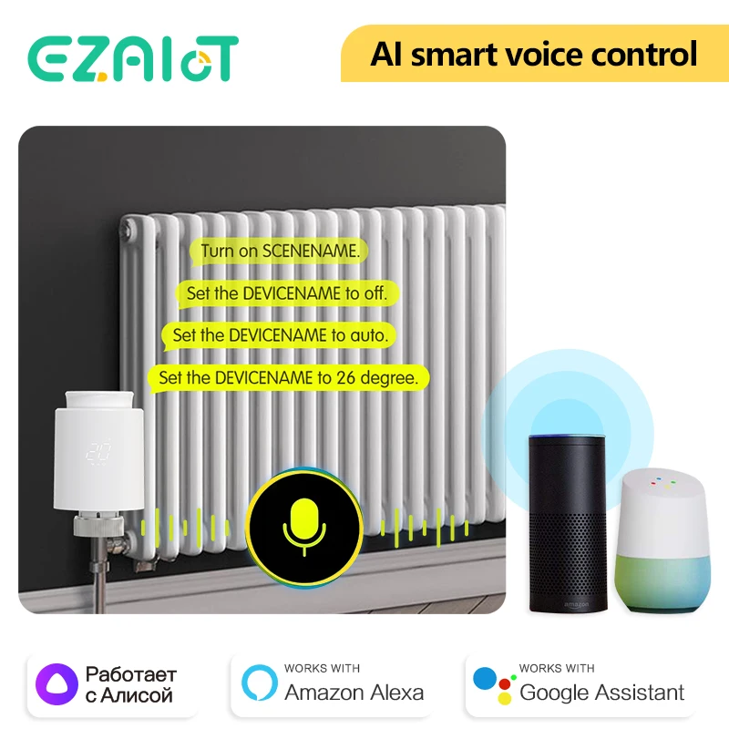 EZAIOT Tuya ZigBee Smart Radiator Thermostat Valve Controller - Image 3