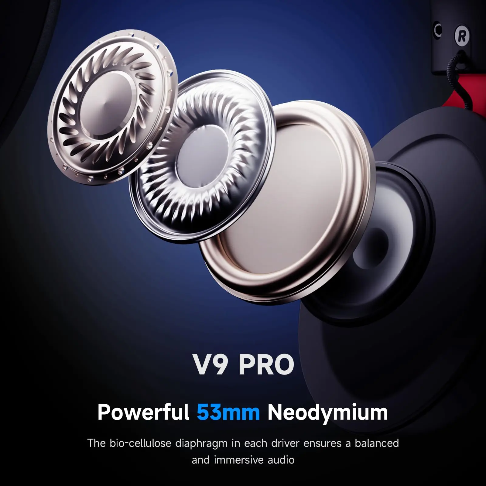 MCHOSE V9 Pro Wireless 7.1 Gaming Headset Low Latency - Image 5