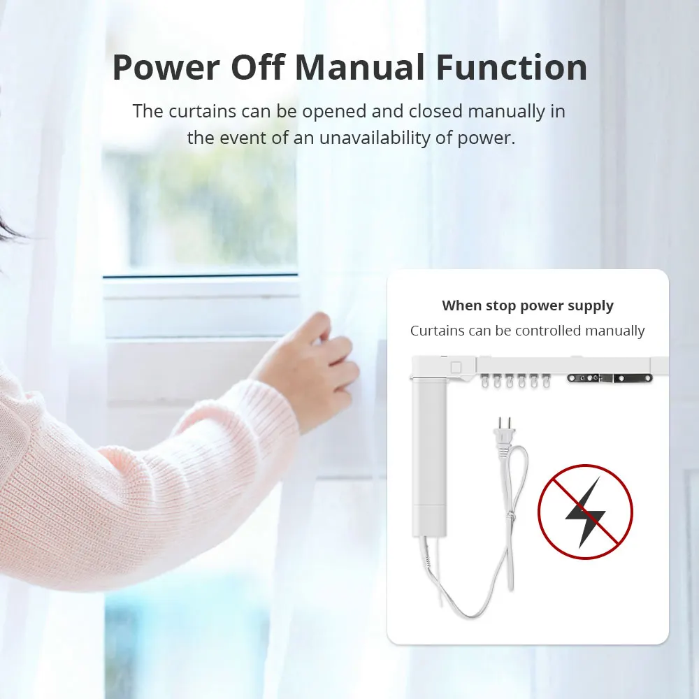 Zemismart Matter WiFi Electric Curtain Track Motor Smart Home - Image 5