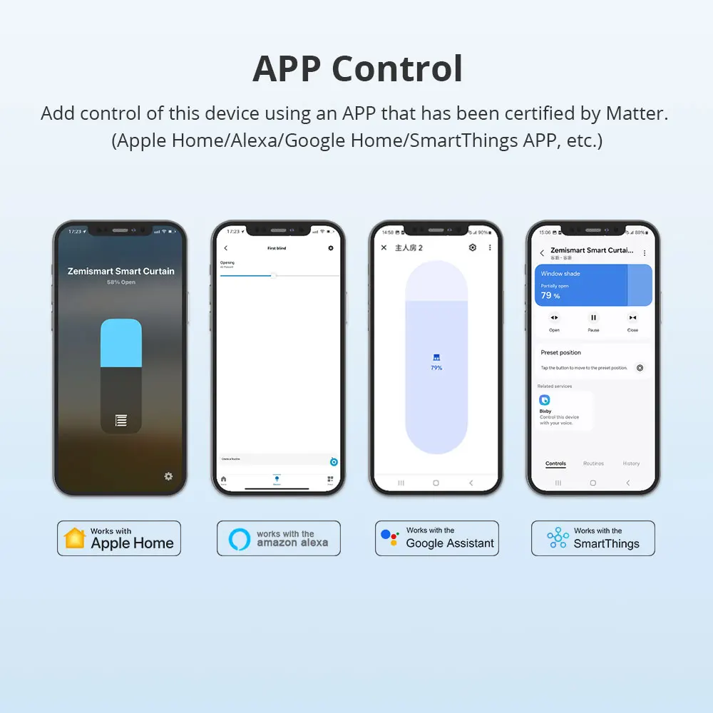 Zemismart Matter WiFi Electric Curtain Track Motor Smart Home - Image 3