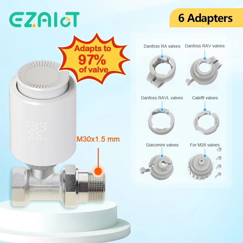 EZAIOT Tuya ZigBee Smart Radiator Thermostat Valve Controller - Image 6