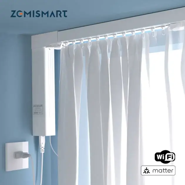 Zemismart Matter WiFi Electric Curtain Track Motor Smart Home