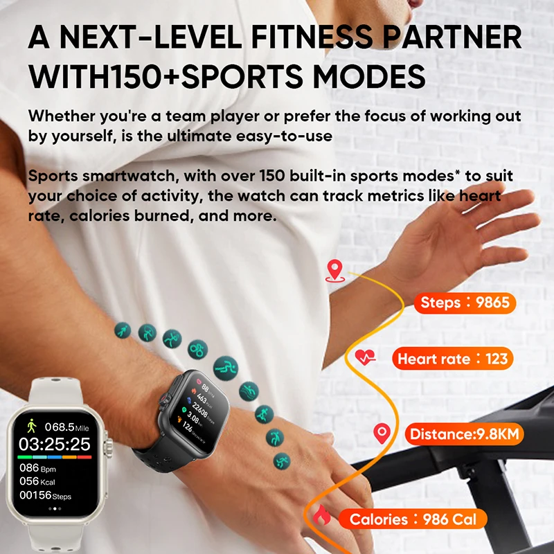 Watch Ultra 2 SE AMOLED Smartwatch: BT Call, Health Track - Image 5