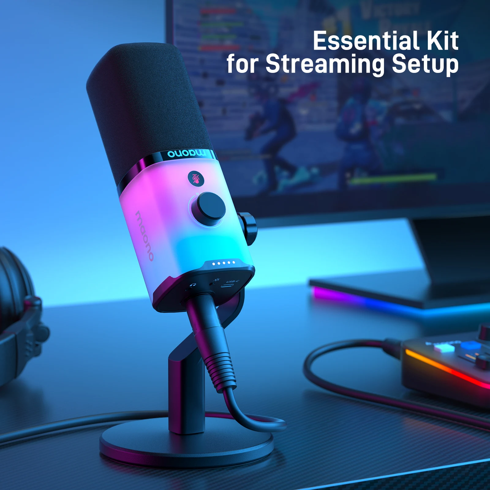 MAONO PD100X USB/XLR Dynamic Gaming Microphone with RGB - Image 2